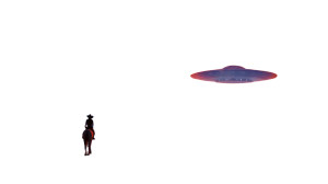 Aliens With Ufo Vinyl Car Decal Sticker – Waterproof & UV-Resistant 5.4