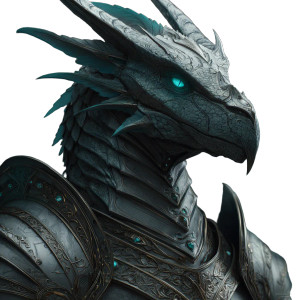 Armored Teal Dragon Vinyl Car Decal Sticker – Waterproof & UV-Resistant 3.4133333333333336"