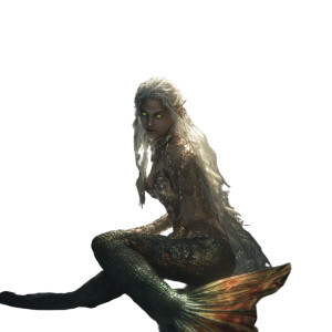 Silver-Haired Mermaid Vinyl Car Decal Sticker – Waterproof & UV-Resistant 6.826666666666667"