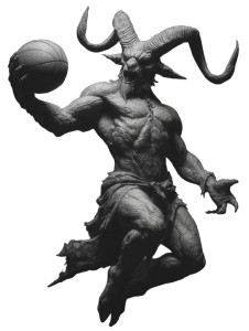 Satan Basketball Vinyl Car Decal Sticker – Waterproof & UV-Resistant 8.213333333333333"