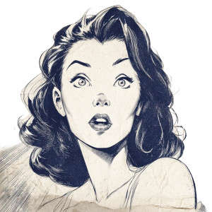 Hopeful Comic Woman Vinyl Car Decal Sticker – Waterproof & UV-Resistant 3.4133333333333336"