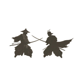 Samurai Fight Vinyl Car Decal Sticker – Waterproof & UV-Resistant 6.826666666666667"