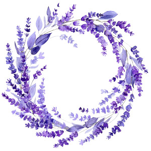 Lavender Floral Wreath Vinyl Car Decal Sticker – Waterproof & UV-Resistant 6.826666666666667"