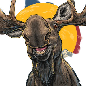 Smiling Moose Vinyl Car Decal Sticker – Waterproof & UV-Resistant 3.4133333333333336"