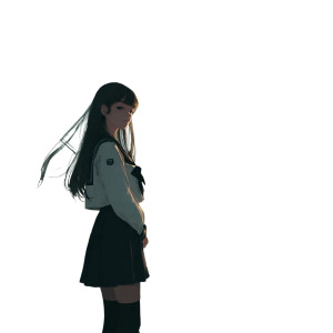 Backwards Sailor Girl Vinyl Car Decal Sticker – Waterproof & UV-Resistant 3.4133333333333336"