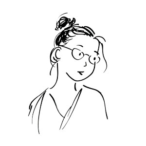 Korean Woman Sketch Vinyl Car Decal Sticker – Waterproof & UV-Resistant 3.4133333333333336"