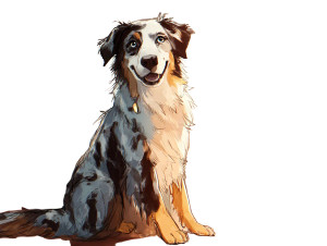 Lovely Dog V4 Vinyl Car Decal Sticker – Waterproof & UV-Resistant 3.0933333333333333"