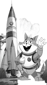 Astronaut Cat Adventure Vinyl Car Decal Sticker – Waterproof & UV-Resistant 9.706666666666667"