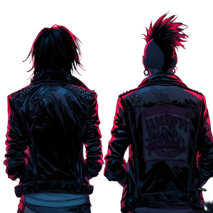 Punk Rockers Back Vinyl Car Decal Sticker – Waterproof & UV-Resistant 3.4133333333333336" Punk Rockers Back Vinyl Car Decal Sticker – Waterproof & UV-Resistant 3.4133333333333336"
