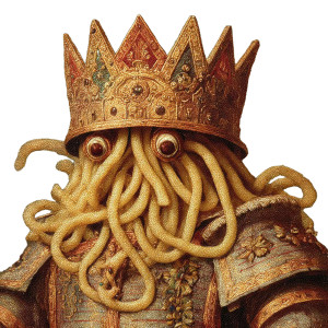 French Spaghetti Deity Vinyl Car Decal Sticker – Waterproof & UV-Resistant 3.4133333333333336"