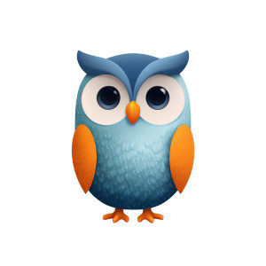 Cute Owl Character V3 Vinyl Car Decal Sticker – Waterproof & UV-Resistant 6.826666666666667"