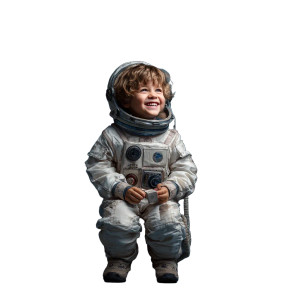 Young Space Explorer V4 Vinyl Car Decal Sticker – Waterproof & UV-Resistant 3.4133333333333336"