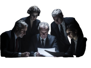 Shady Executives Plotting Vinyl Car Decal Sticker – Waterproof & UV-Resistant 6.1866666666666665"