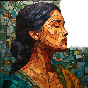 Stained Glass Latina Vinyl Car Decal Sticker – Waterproof & UV-Resistant 6.826666666666667"