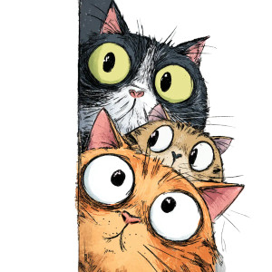 Cartoon Cats Peeking Vinyl Car Decal Sticker – Waterproof & UV-Resistant 3.4133333333333336" Cartoon Cats Peeking Vinyl Car Decal Sticker – Waterproof & UV-Resistant 3.4133333333333336"