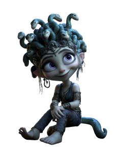 Baby Medusa Vinyl Car Decal Sticker – Waterproof & UV-Resistant 4.1066666666666665"