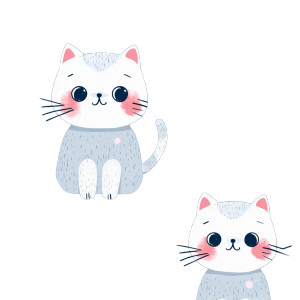 Cute Cartoon Cat V26 Vinyl Car Decal Sticker – Waterproof & UV-Resistant 3.4133333333333336"