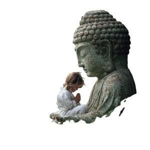 Girl Hugs Buddha Vinyl Car Decal Sticker – Waterproof & UV-Resistant 3.4133333333333336" Girl Hugs Buddha Vinyl Car Decal Sticker – Waterproof & UV-Resistant 3.4133333333333336"