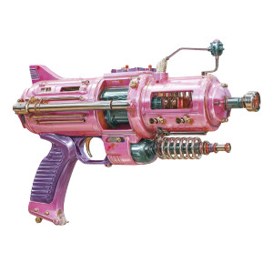 Futuristic Raygun Rifle Vinyl Car Decal Sticker – Waterproof & UV-Resistant 6.826666666666667"