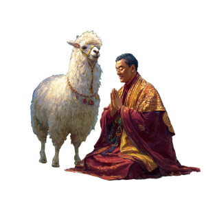 Kind Lama Lord Vinyl Car Decal Sticker – Waterproof & UV-Resistant 3.4133333333333336"