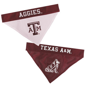 Texas A&M Aggies Reversible Bandana | Small/Medium | Official College Pet Clothes