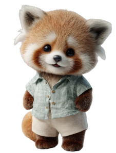 Baby Red Panda V8 Vinyl Car Decal Sticker – Waterproof & UV-Resistant 8.213333333333333"