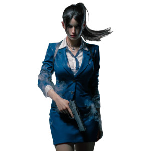 Mary With Pistol Vinyl Car Decal Sticker – Waterproof & UV-Resistant 3.52"