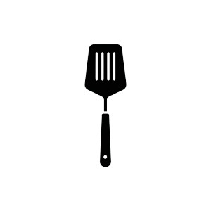 Minimal Spatula Logo Vinyl Car Decal Sticker – Waterproof & UV-Resistant 3.4133333333333336"