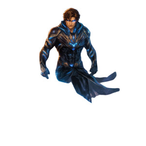 Blue Energy Swordsman Vinyl Car Decal Sticker – Waterproof & UV-Resistant 6.826666666666667"
