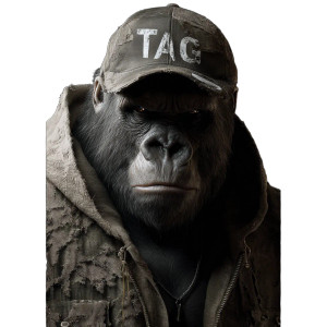 Gorilla Tag Vinyl Car Decal Sticker – Waterproof & UV-Resistant 3.4133333333333336"