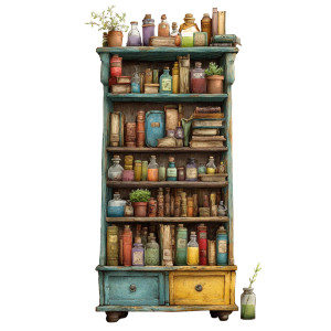 Enchanted Bookcase Vinyl Car Decal Sticker – Waterproof & UV-Resistant 3.4133333333333336"