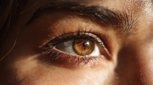 Brown Eye Close-Up V5 Vinyl Car Decal Sticker – Waterproof & UV-Resistant 2.72"