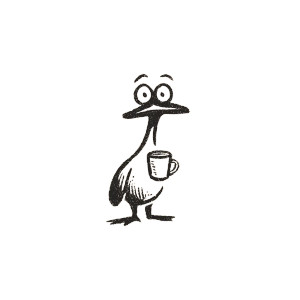 Duck Cafe Logo Vinyl Car Decal Sticker – Waterproof & UV-Resistant 6.826666666666667"