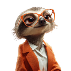 Stylish Sloth Designer Vinyl Car Decal Sticker – Waterproof & UV-Resistant 6.826666666666667"