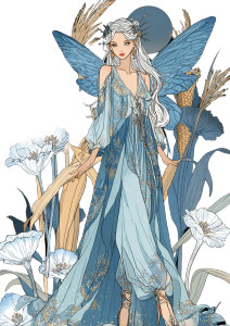 Whimsical Faerie Portrait Vinyl Car Decal Sticker – Waterproof & UV-Resistant 8.746666666666666"