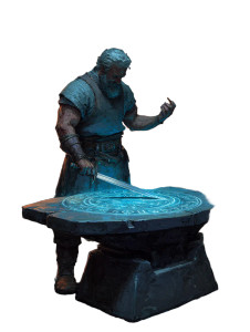 Mystical Blacksmith Enchanting Vinyl Car Decal Sticker – Waterproof & UV-Resistant 8.213333333333333"