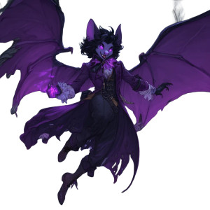 Heroic Violet Bat Vinyl Car Decal Sticker – Waterproof & UV-Resistant 6.826666666666667"