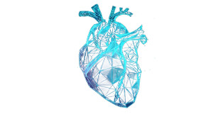 Glowing Wireframe Heart Vinyl Car Decal Sticker – Waterproof & UV-Resistant 2.72"