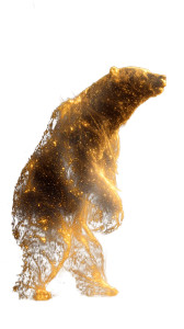 Golden Cosmic Bear Vinyl Car Decal Sticker – Waterproof & UV-Resistant 4.8533333333333335"