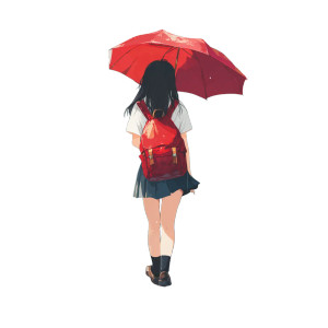 Anime School Girl V50 Vinyl Car Decal Sticker – Waterproof & UV-Resistant 3.4133333333333336"