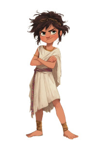 Defiant Greek Girl Vinyl Car Decal Sticker – Waterproof & UV-Resistant 4.4