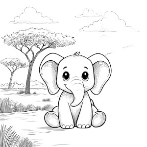 Baby Elephant Coloring Vinyl Car Decal Sticker – Waterproof & UV-Resistant 3.4133333333333336" Baby Elephant Coloring Vinyl Car Decal Sticker – Waterproof & UV-Resistant 3.4133333333333336"