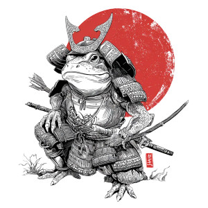 Frog Hoji Art Vinyl Car Decal Sticker – Waterproof & UV-Resistant 3.4133333333333336"