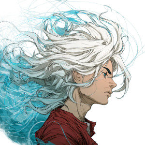 Windy Anime Man Vinyl Car Decal Sticker – Waterproof & UV-Resistant 3.4133333333333336"