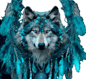 Fierce Wolf Dreamcatcher Vinyl Car Decal Sticker – Waterproof & UV-Resistant 3.4133333333333336"
