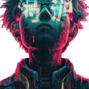 Neon Shadow Figure Vinyl Car Decal Sticker – Waterproof & UV-Resistant 3.4133333333333336"