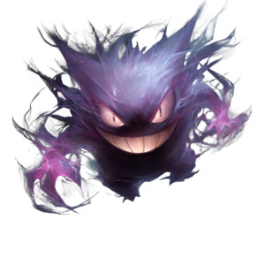 Haunter Pokemon V2 Vinyl Car Decal Sticker – Waterproof & UV-Resistant 3.4133333333333336"
