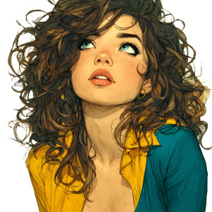 Comic Book Woman V11 Vinyl Car Decal Sticker – Waterproof & UV-Resistant 3.4133333333333336"