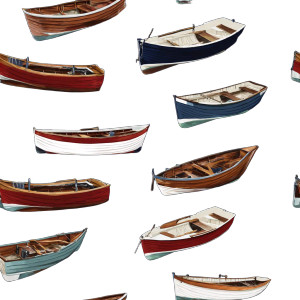 Vintage Wooden Boats Vinyl Car Decal Sticker – Waterproof & UV-Resistant 6.826666666666667"