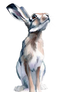 Cute Hare Vinyl Car Decal Sticker – Waterproof & UV-Resistant 4.32"